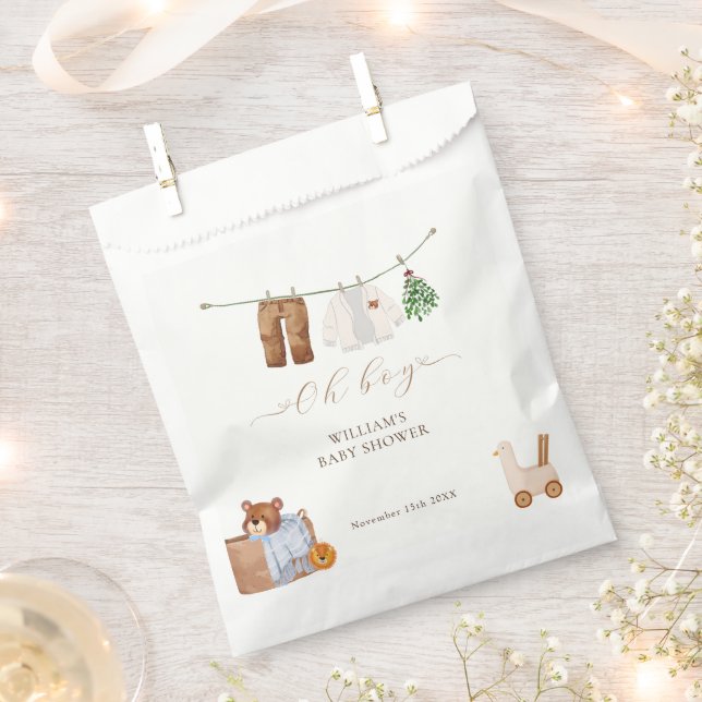 Sachets En Papier Baby shower minimal Boho Boy (Coupé)