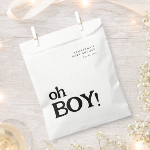 Sachets En Papier Baby shower minimaliste amusant Oh Boy