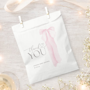 Sachets En Papier Baby shower minimaliste de fille de la corne rose