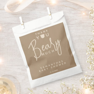 Sachets En Papier Baby shower minimaliste simple moderne ours Favori