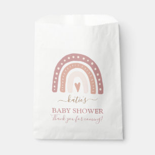 Sachets En Papier Baby shower moderne Blush rose arc-en-ciel fille