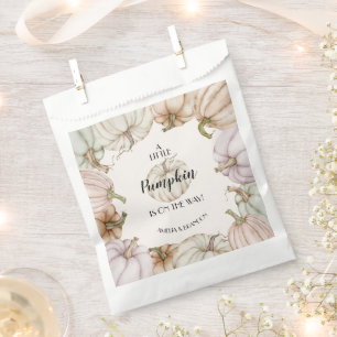 Sachets En Papier Baby shower neutre Citrouille blanc