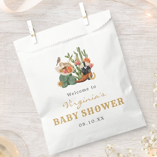 Sachets En Papier Baby shower occidental Boho (Boho Western Baby Shower Favor Bag by Painted Paperie
)
