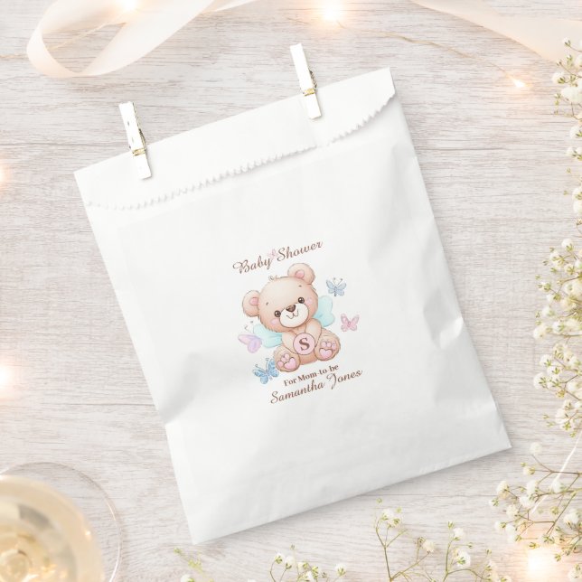 Sachets En Papier Baby shower personnalisé (Coupé)
