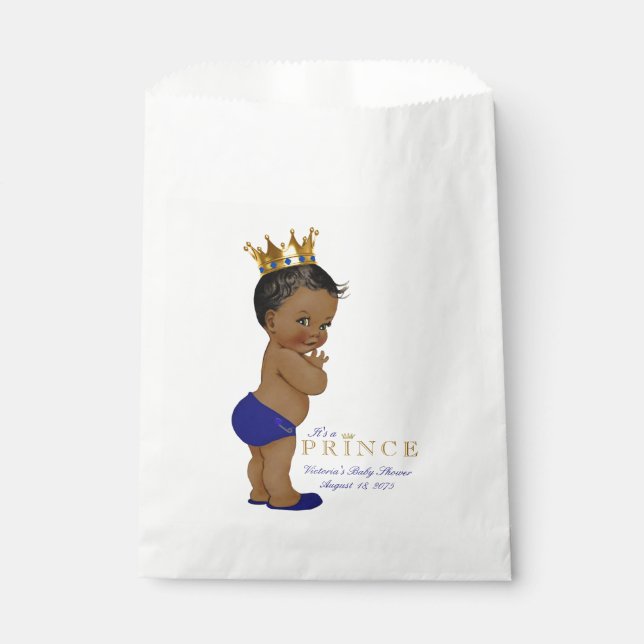 Sachets En Papier Baby-Shower Prince (Devant)