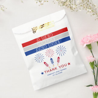 Sachets En Papier Baby shower Red White 4 juillet pétards