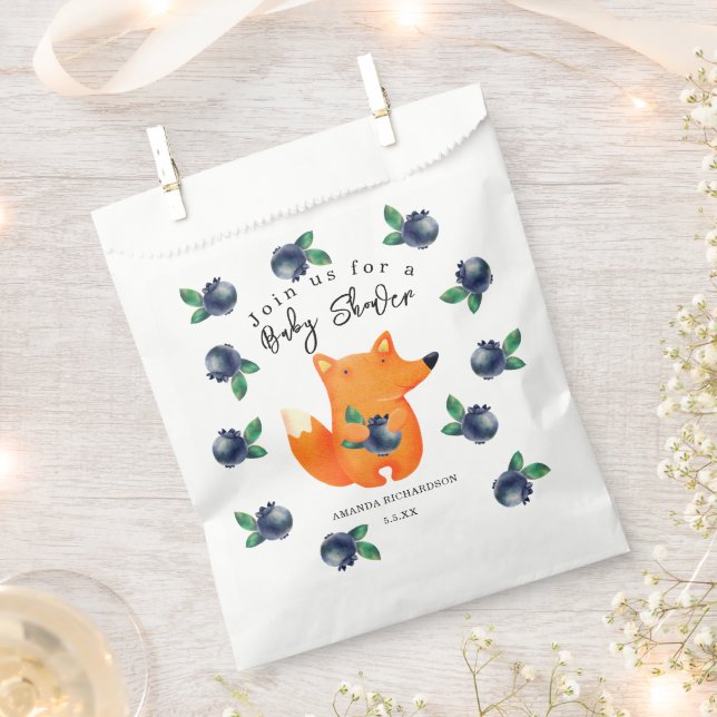 Sachets En Papier Baby shower Renard (Coupé)