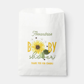 Sachets En Papier Baby shower tournesol