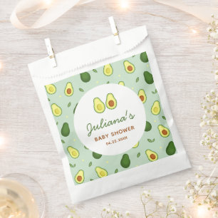 Sachets En Papier Baby shower vert Saint-Guacamole Avocado