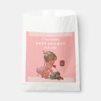 Sachets En Papier Baby shower vintage fille sur téléphone Chevrons