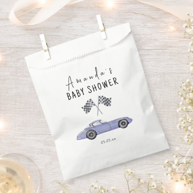 Sachets En Papier Baby Shower voiture de course (Coupé)