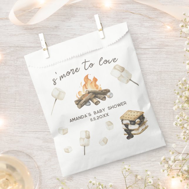 Sachets En Papier Baby shower Watercolor S'more (Coupé)