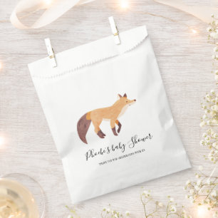 Sachets En Papier Baby shower Woodland Fox Custom