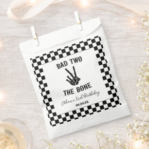 Sachets En Papier Bad Two The Bone Skeleton 2e fête d'anniversaire