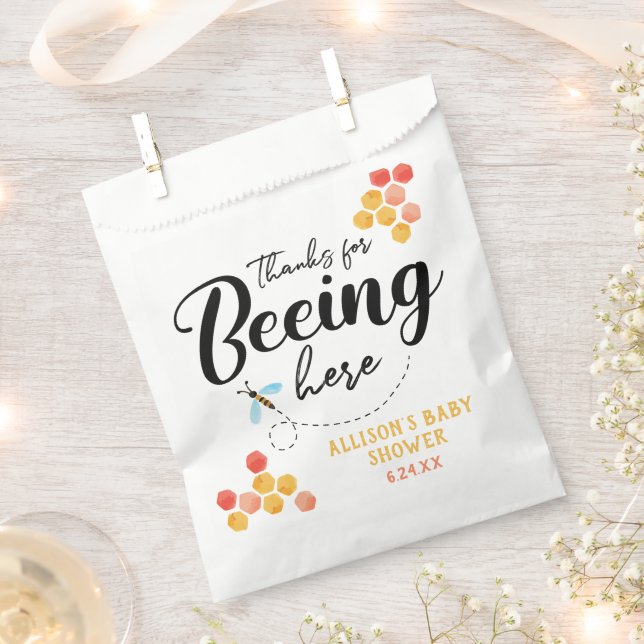 Sachets En Papier Baguettes Bee Favoriser (Coupé)