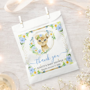 Sachets En Papier Bain de bébé Fleur de Jungle Mignon Aquarelle Lion