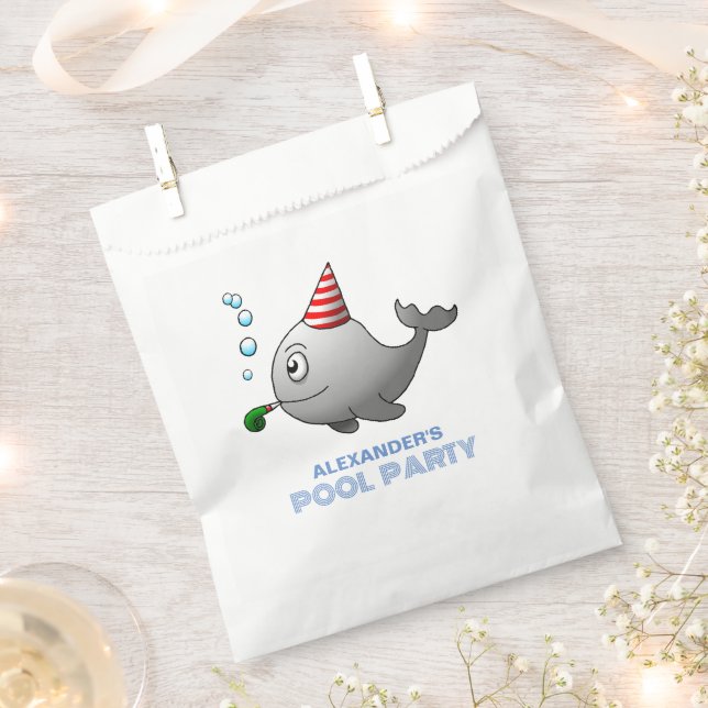 Sachets En Papier Baleine prête à faire la fête (Coupé)
