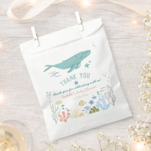 Sachets En Papier Baleine Sous Le Merci Du Baby shower De Mer