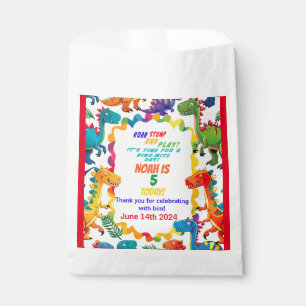Sachets En Papier Balise cadeau d'anniversaire de Dinosaur coloré fe