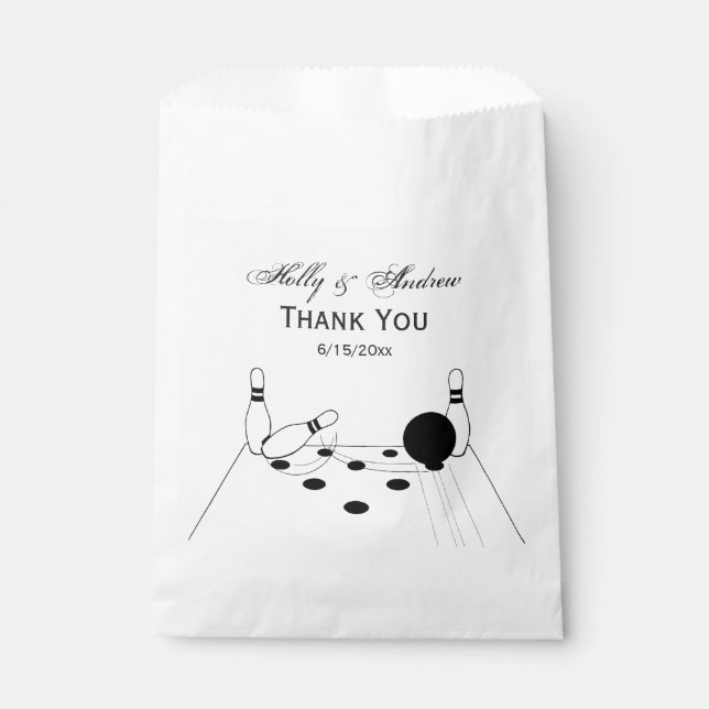 Sachets En Papier Balle de bowling de sport et poupées (Devant)