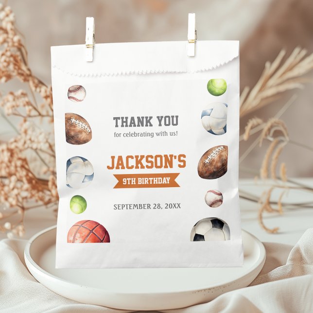 Sachets En Papier Balles de sport, on a une balle (Créateur téléchargé)