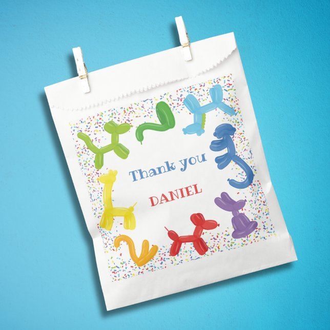 SACHETS EN PAPIER BALLONS ANIMAUX D'ANNIVERSAIRE (Créateur téléchargé)