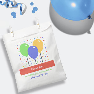 Sachets En Papier Ballons colorés Anniversaire Merci Favor Sac