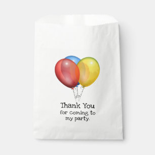 Sachets En Papier Ballons colorés Merci de fête d'anniversaire