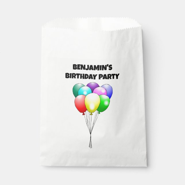 Sachets En Papier Ballons d'anniversaire (Devant)