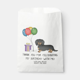 Sachets En Papier Ballons d'anniversaire pour teckel à longs poils n