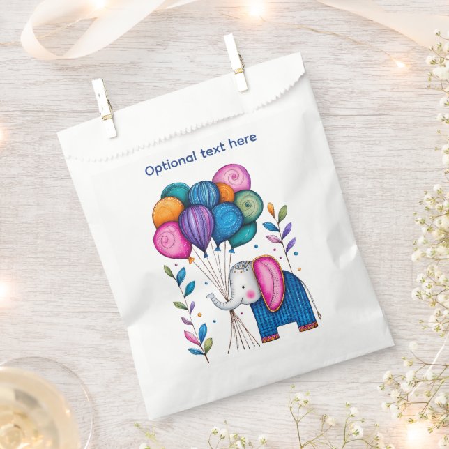 SACHETS EN PAPIER BALLONS D'ÉLÉPHANT WHIMSIQUES (Coupé)