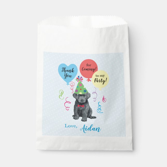 Sachets En Papier Balloons d'anniversaire Bouvier des Flandres (Devant)