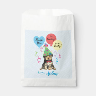 Sachets En Papier Balloons de fête d'anniversaire Yorkie