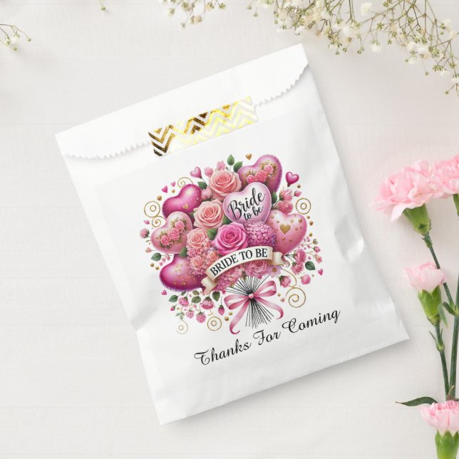 Sachets En Papier Balloons de mariage mignons fleurs  (Scellé)
