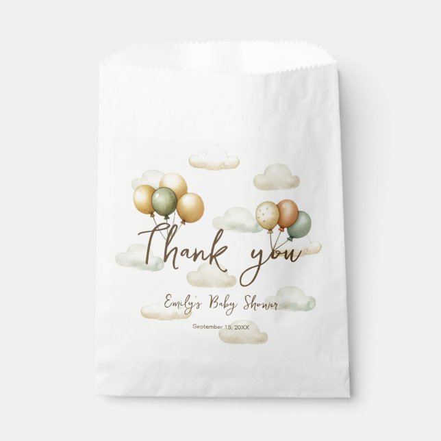 Sachets En Papier Balloons flottants Aventures Merci (Devant)