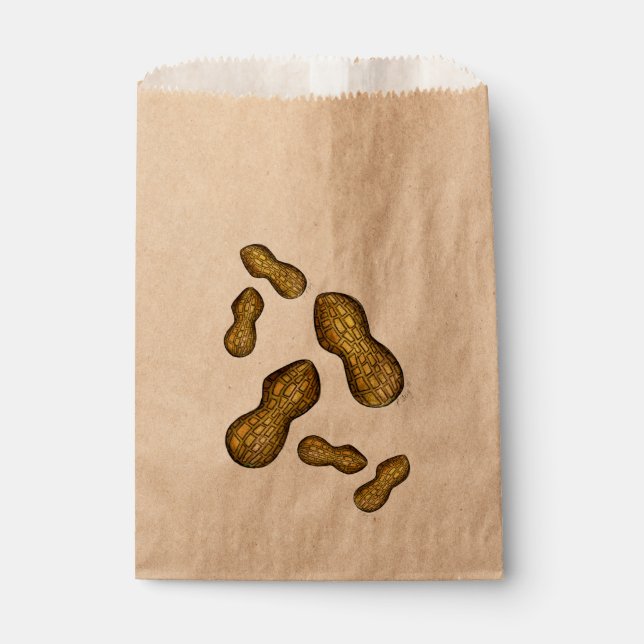 Sachets En Papier Ballpark rôti cacahuètes noix Snack Aliments Trait (Devant)