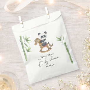 Sachets En Papier Bamboo et bébé ours panda shower