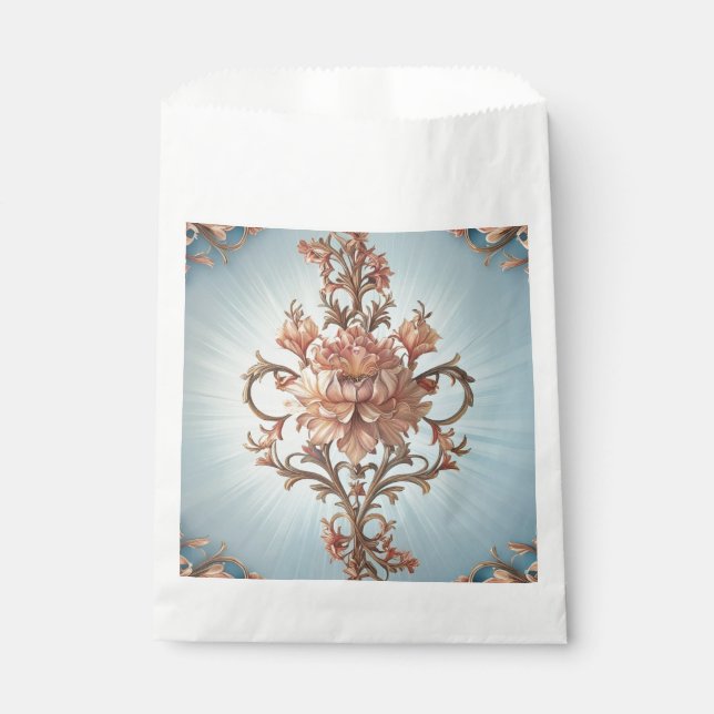 Sachets En Papier Baroque Rose   Favour Bag (Devant)