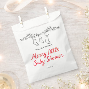 Sachets En Papier Bas tirés à la main Joyeux petit Baby shower