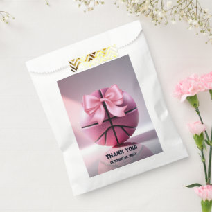Sachets En Papier Basket-ball rose Baby shower de la balle de la bou