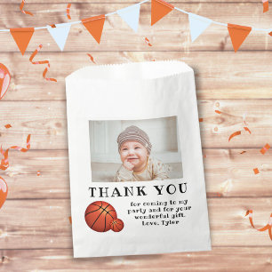 Sachets En Papier Basketball Ball Photo Merci Anniversaire