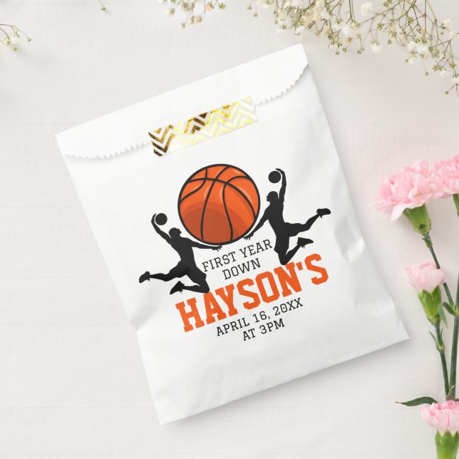 Sachets En Papier Basketball première année bas 1er anniversaire (Scellé)