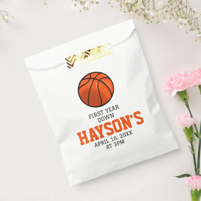 Sachets En Papier Basketball première année bas 1er anniversaire (Scellé)