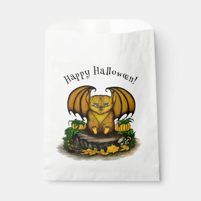 Sachets En Papier Bat d'Halloween mignonne (Devant)