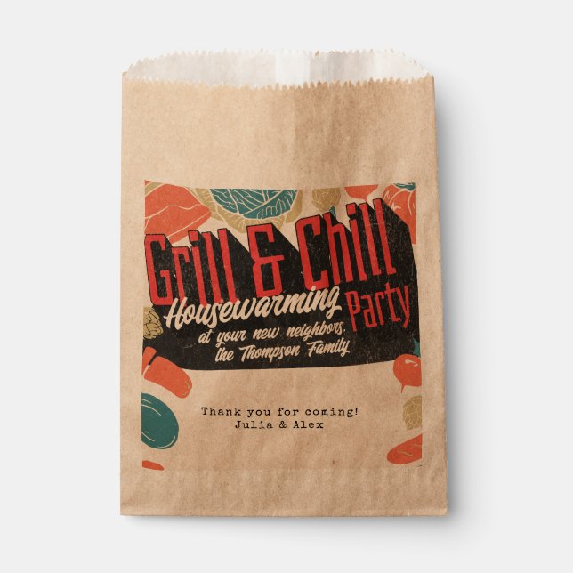 Sachets En Papier BBQ Thanksgiving Ami-Action ménagère (Devant)