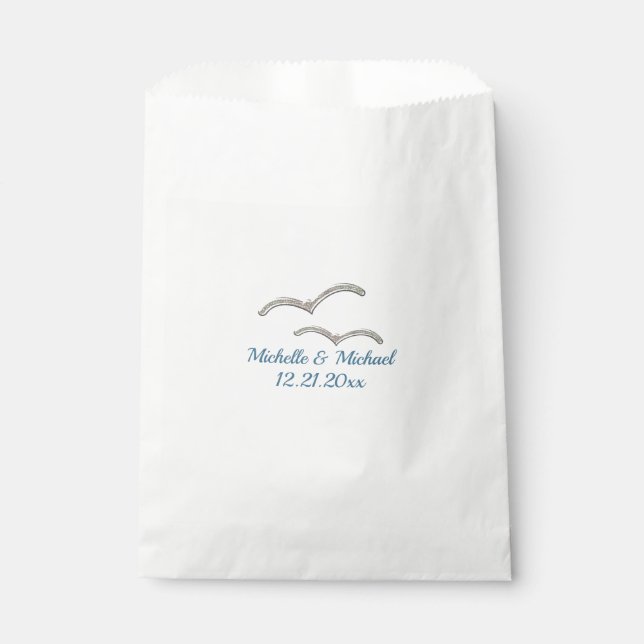 Sachets En Papier Beach Dune Romance Mariage (Devant)