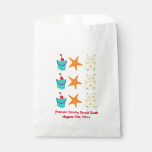 Sachets En Papier Beach Party Sandcastle Starfish Sand Bucket