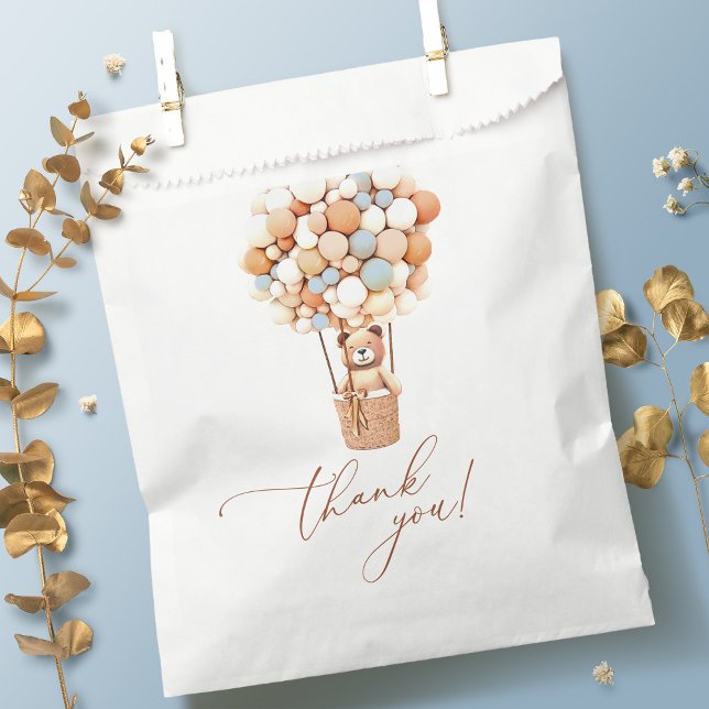 Sachets En Papier Bear Balloons Nous Pouvons Attendre! Cadeau baby s (Créateur téléchargé)