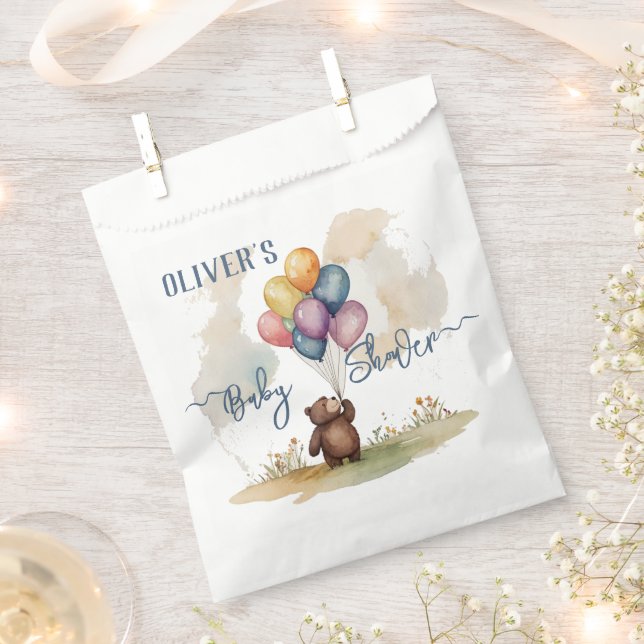 Sachets En Papier Bear Themed Gender Neutral Baby Shower (Coupé)