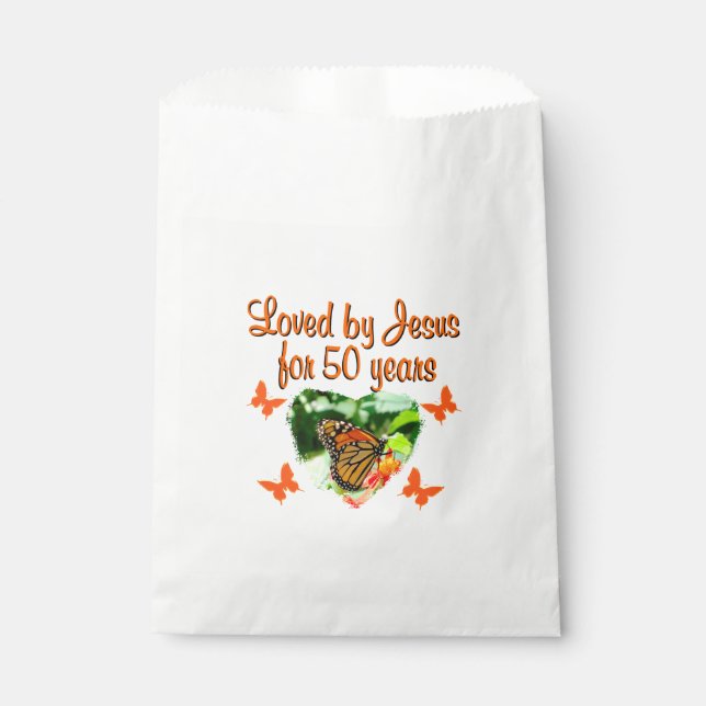 SACHETS EN PAPIER BEAU BUTTERFLY 50E ANNIVERSAIRE CONCEPTION (Devant)